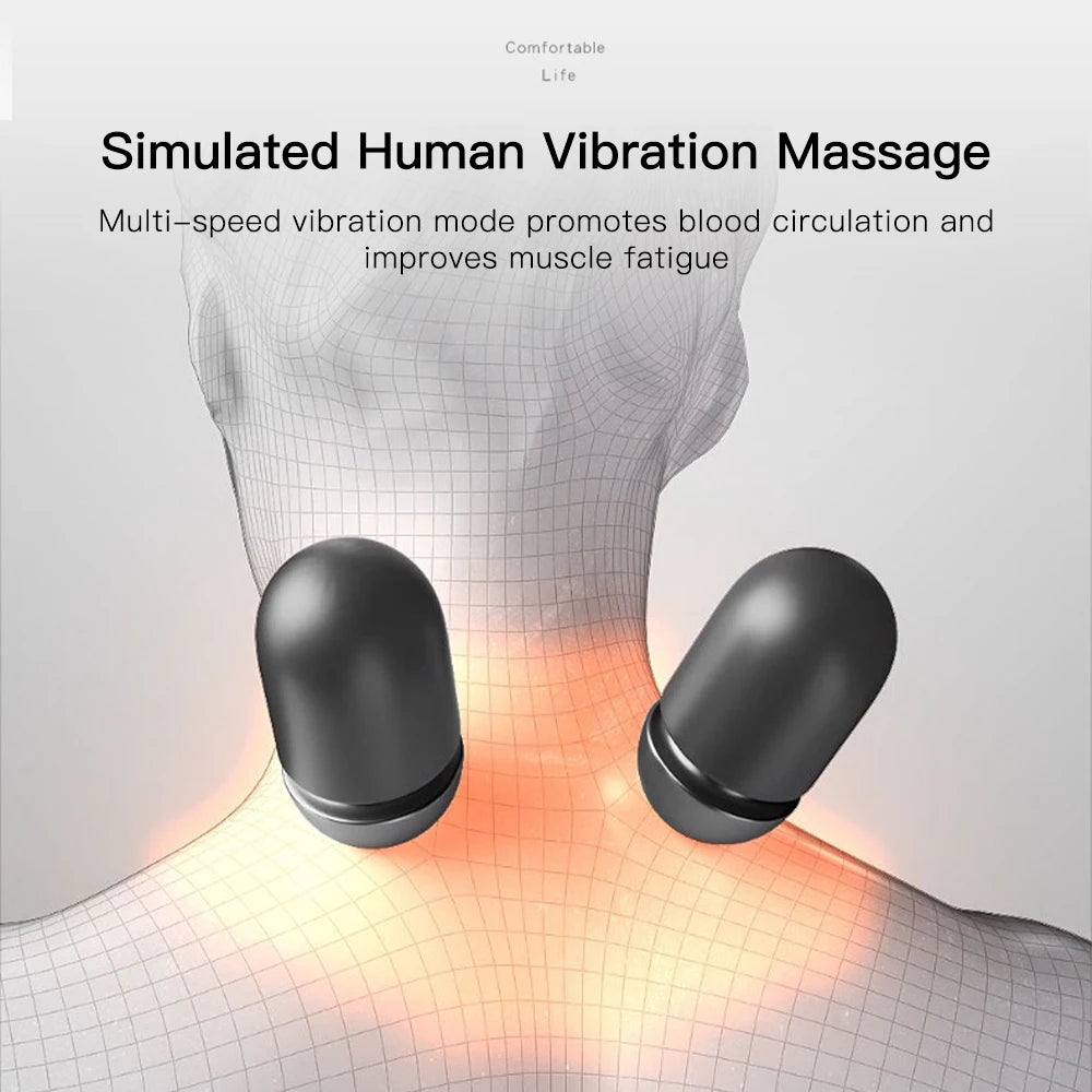 Snooza™ NeckWave™ Heated Massage Pillow -
Vibration Therapy | Deep Relaxation | Ergonomic Sleep Support