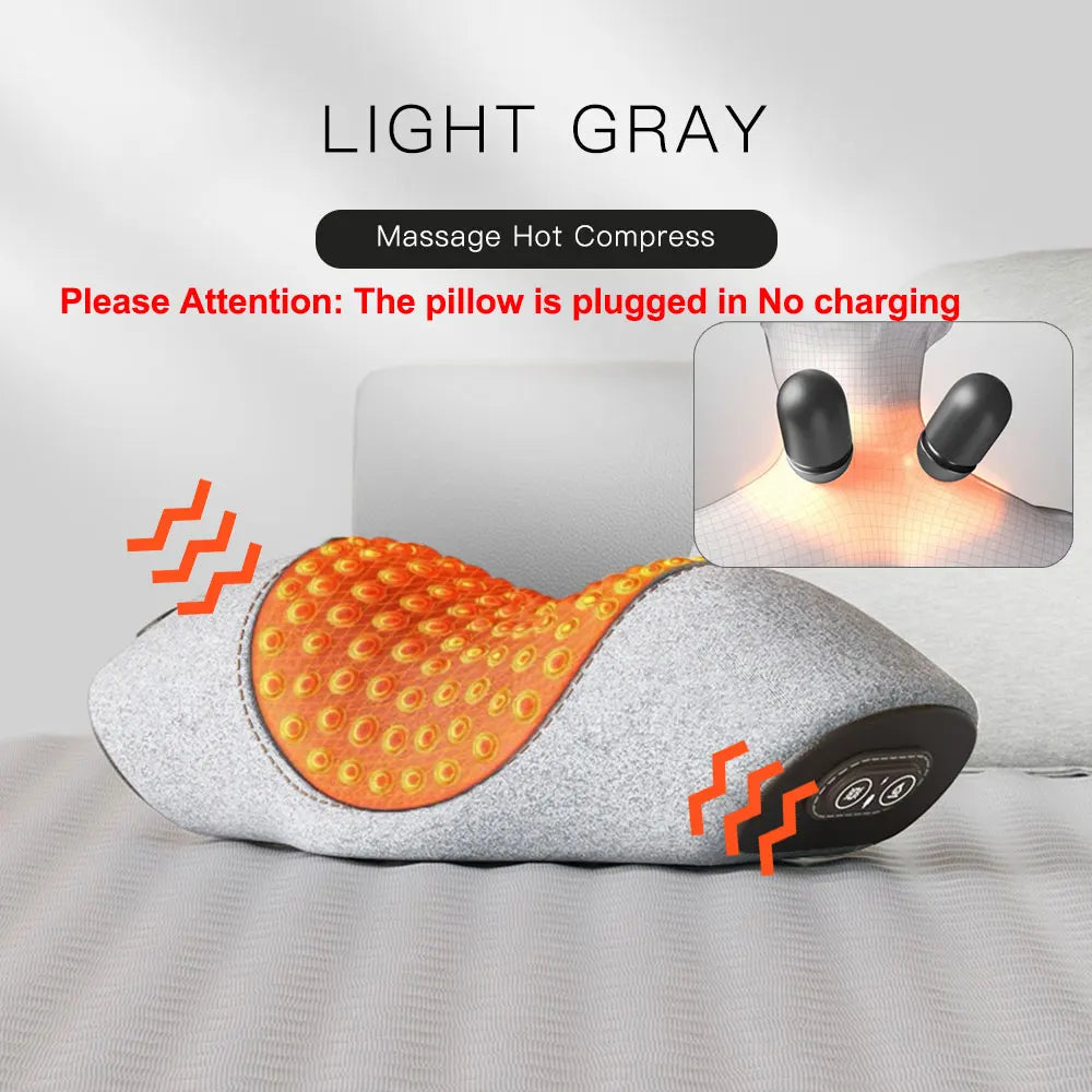 Snooza™ NeckWave™ Heated Massage Pillow -
Vibration Therapy | Deep Relaxation | Ergonomic Sleep Support