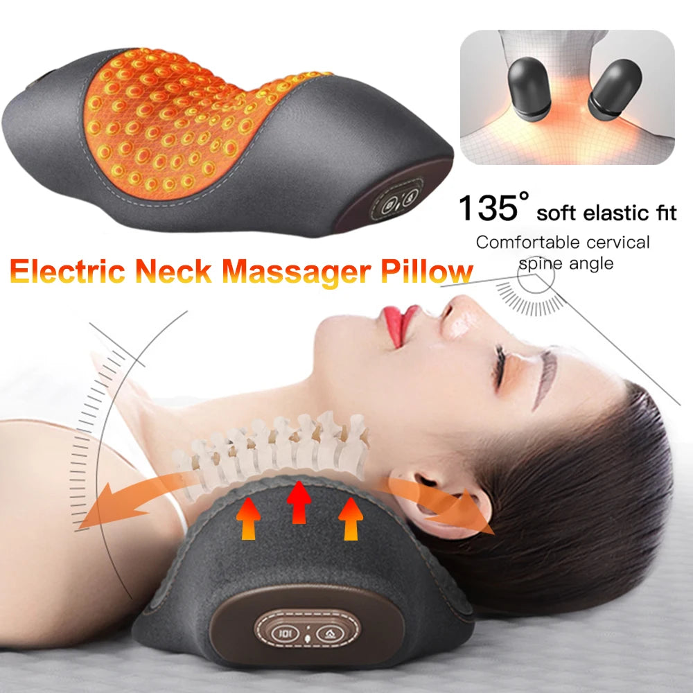 Snooza™ NeckWave™ Heated Massage Pillow -
Vibration Therapy | Deep Relaxation | Ergonomic Sleep Support