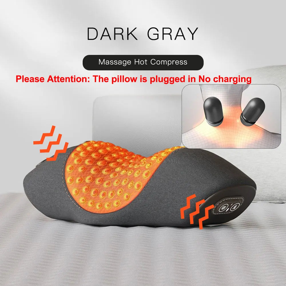 Snooza™ NeckWave™ Heated Massage Pillow -
Vibration Therapy | Deep Relaxation | Ergonomic Sleep Support
