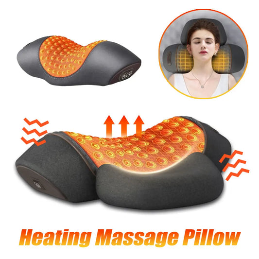 Snooza™ NeckWave™ Heated Massage Pillow -
Vibration Therapy | Deep Relaxation | Ergonomic Sleep Support